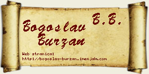 Bogoslav Burzan vizit kartica